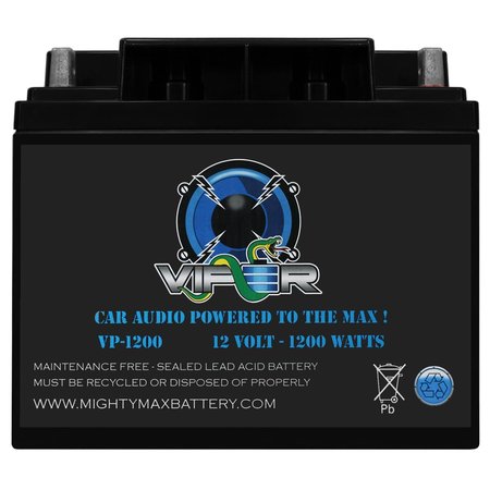 Viper VP-1200 1200 Watt Car Audio Battery for Logic Soundlab QX1204 -  MIGHTY MAX BATTERY, MAX3513348